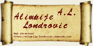 Alimpije Londrović vizit kartica
